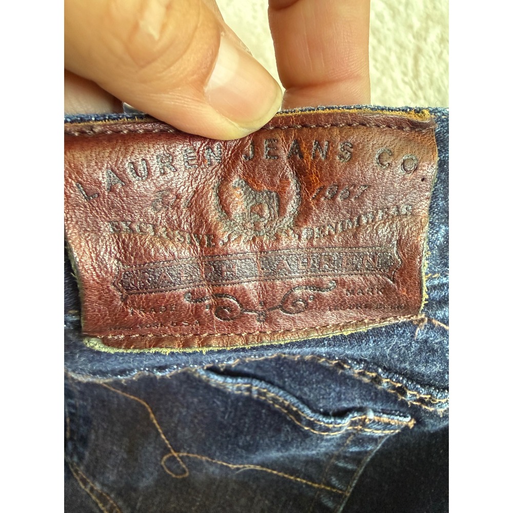 Lauren Ralph Lauren Classic Straight Leg Jeans Dark Wash Stretch Denim Size 12 - Picture 8 of 9
